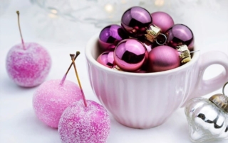 tasse boules noel rose
